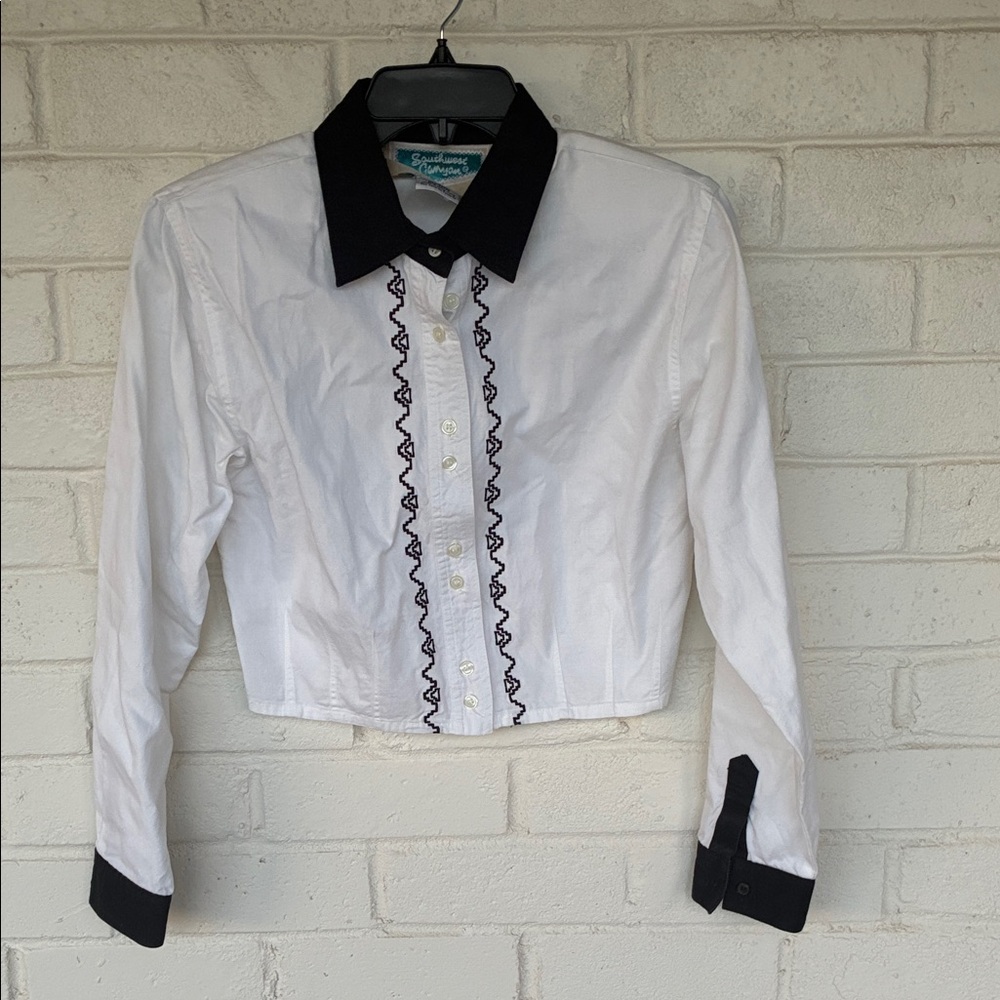 Southwest Canyon Vintage Western Cropped Shirt L
